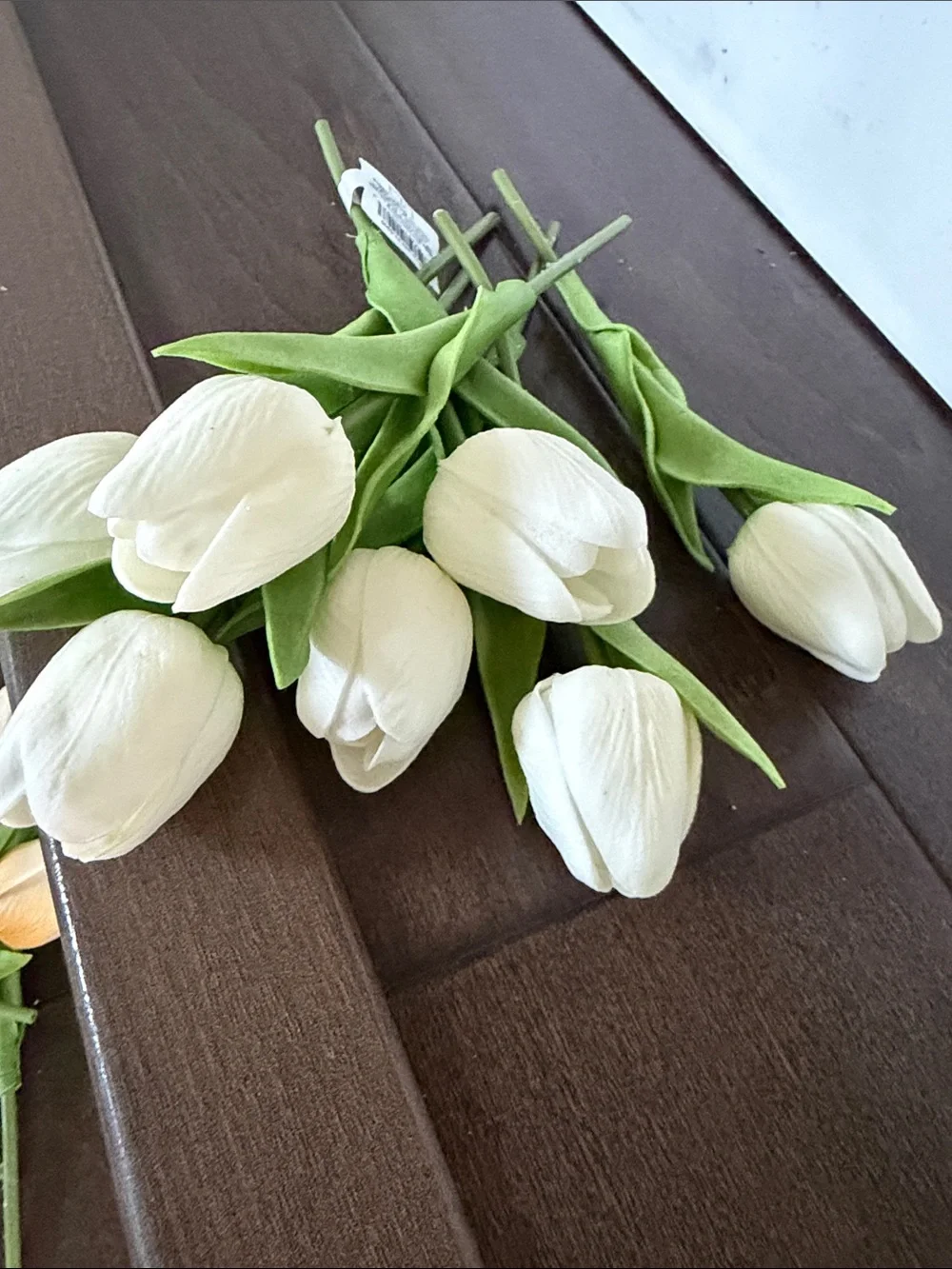 40 Artificial Tulips - Pink, White & Cream Home Accent